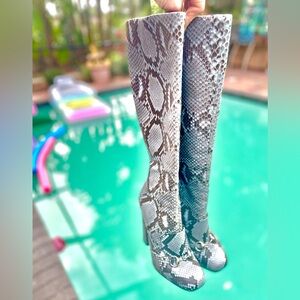 Gucci campaign horsebit knee high boots